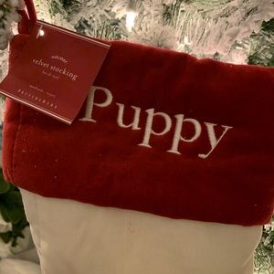 POTTERY BARN PUPPY STOCKING